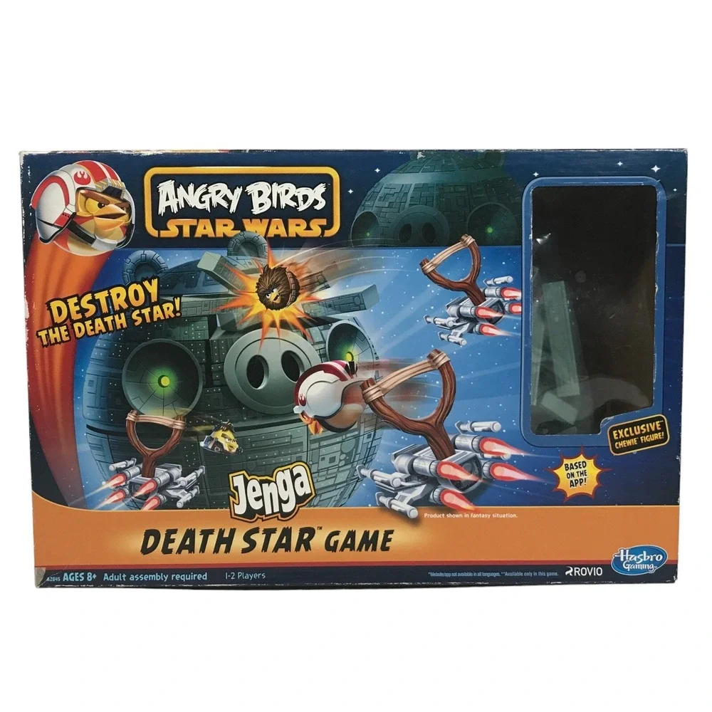 Hasbro Angry Birds Star Wars Jenga Death Star Game‎ A2845 w/ Exclusive Chewbacca